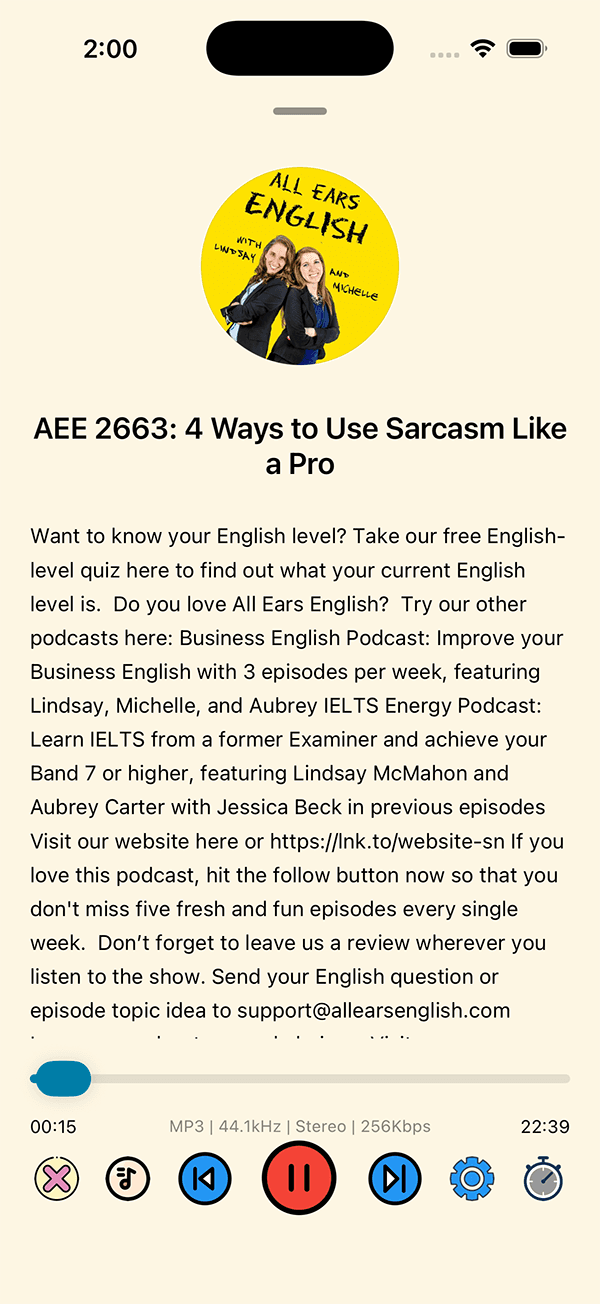 Podcast Player & Transcript