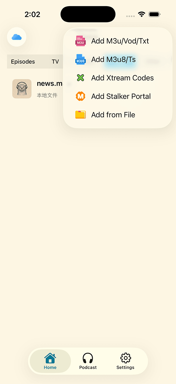 Stream & Source Import